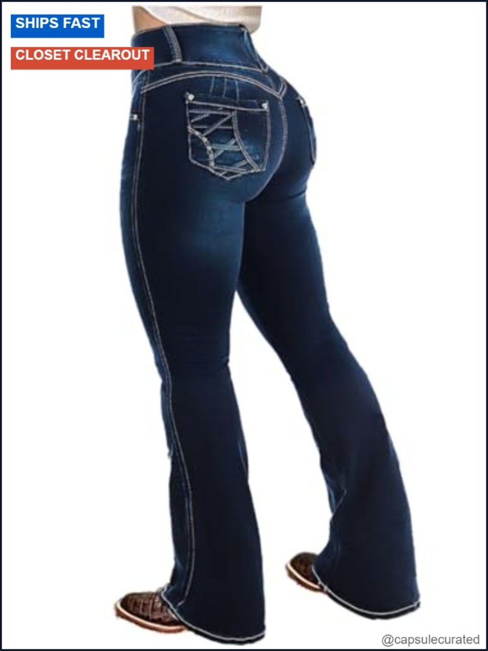 Butt Lifting Bootcut Stretchy Casual Flare Leg Jeans